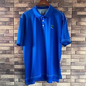 Pre Owned Mens Electric Blue Adidas Large Colonial Golf Club Polo